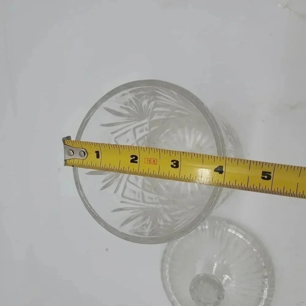 Heavy Cut Glass Crystal Biscuit Vintage Candy Jar • Beautiful Traditional Design